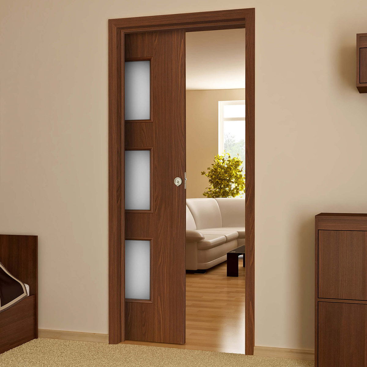 Плъзгаща система вградена в стена, от ЕРКАДО