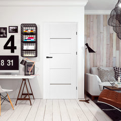 Лакиранa вратa ERKADO - LAURENCJA 4, Цвят: UV ЛАК - Титаниево бяло от Еркадо