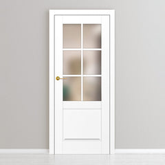 Лакиранa вратa ERKADO - PEONIA 2, Цвят: UV ЛАК - Титаниево бяло от Еркадо