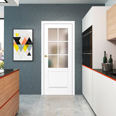 Лакиранa вратa ERKADO - PEONIA 2, Цвят: UV ЛАК - Титаниево бяло от Еркадо