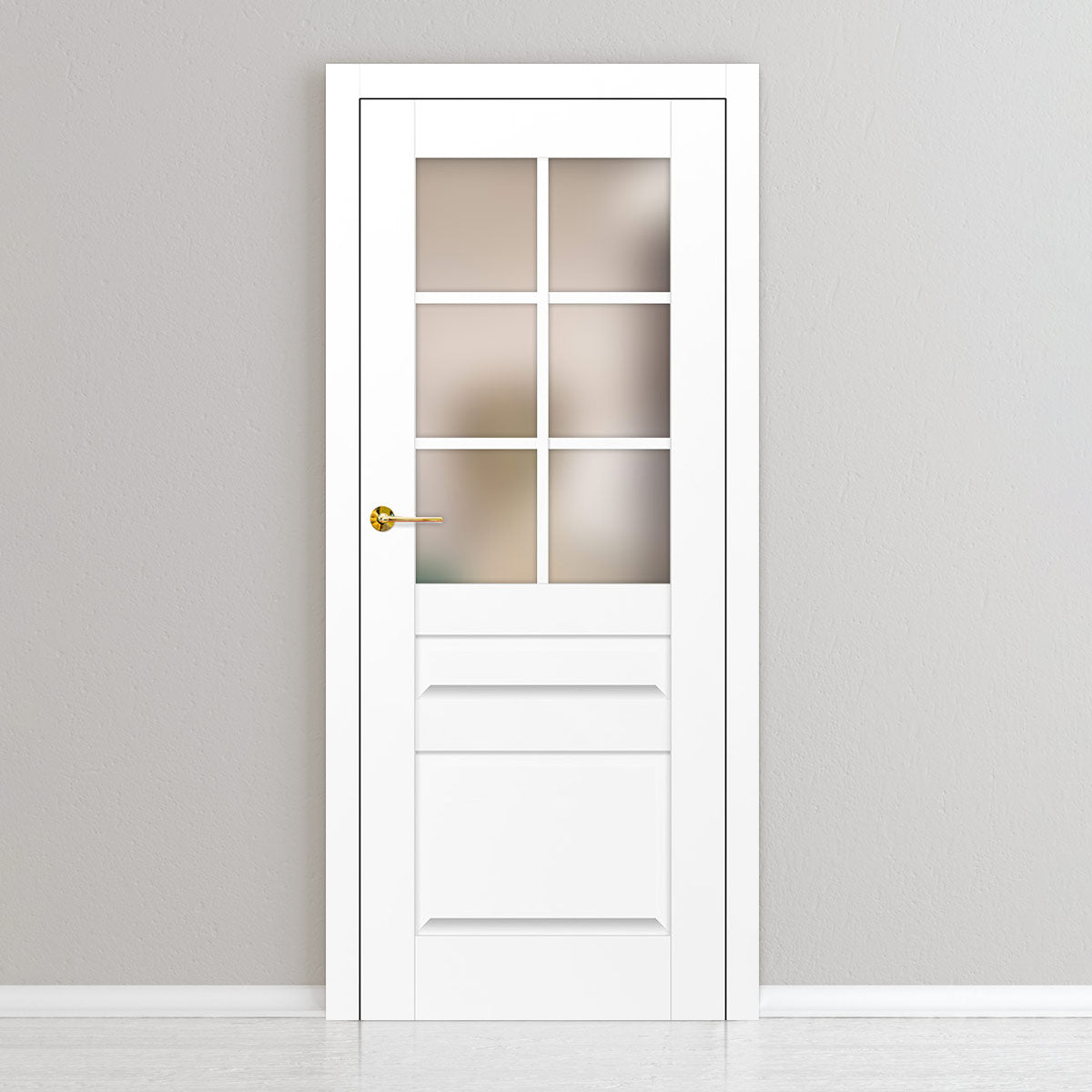 Лакиранa вратa ERKADO - PEONIA 4, Цвят: UV ЛАК - Титаниево бяло от Еркадо