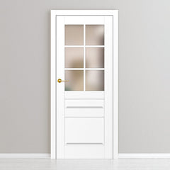 Лакиранa вратa ERKADO - PEONIA 4, Цвят: UV ЛАК - Титаниево бяло от Еркадо