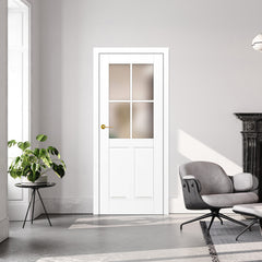 Лакиранa вратa ERKADO - PEONIA 5, Цвят: UV ЛАК - Титаниево бяло от Еркадо