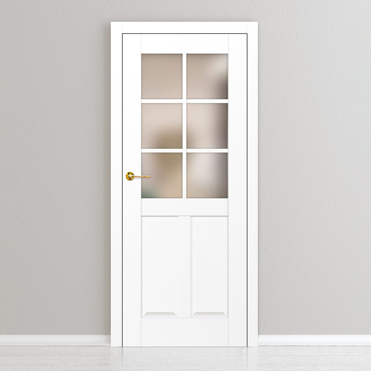 Лакиранa вратa ERKADO - PEONIA 6, Цвят: UV ЛАК - Титаниево бяло от Еркадо