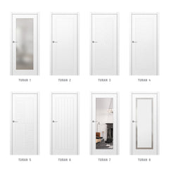 Фурнировани интериорни врати TURAN, Цвят: Бяло от ЕРКАДО